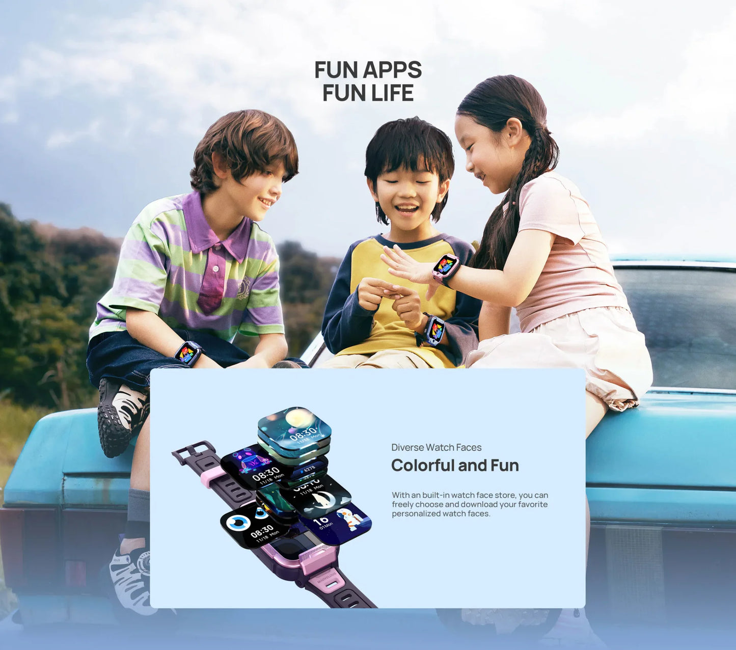 Active Smart Fit Mibro Kids Watch — Sports, Waterproof & Android Compatible