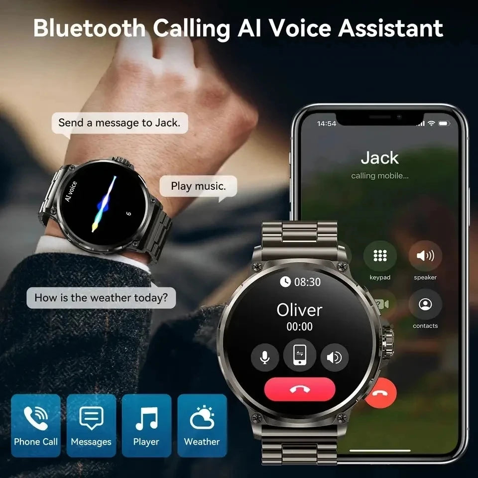 Active Smart Fit GPS Pro Watch — 1.85" HD, Bluetooth Call & Heart Monitor