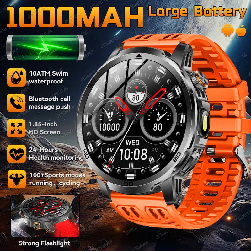 Active Smart Fit Pulse Watch — 1.85" Full Touch, Bluetooth Call & Fitness Tracker
