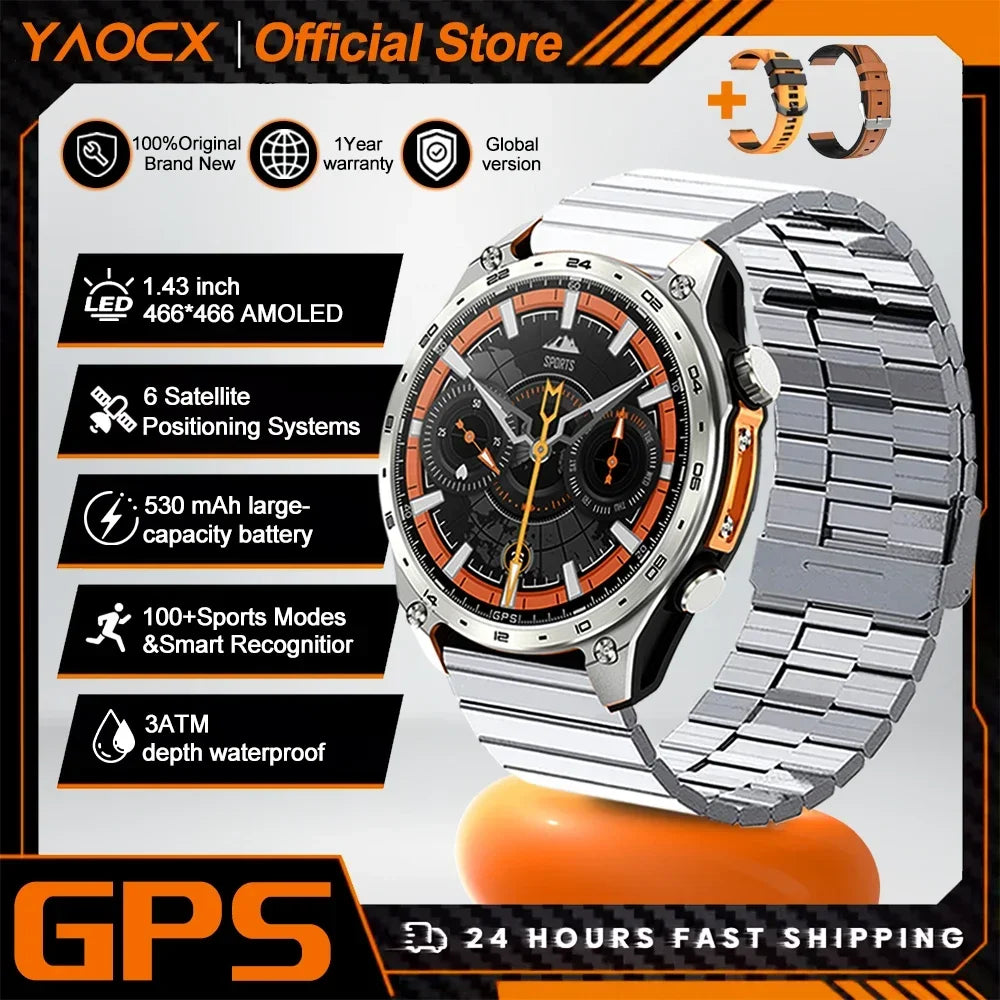 Active Smart Fit Navigator Watch — Built-in GPS Maps, MP3, Compass & 3ATM