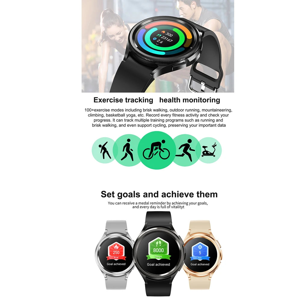 Active Smart Fit Classic Watch — Bluetooth Call, Full Touch Screen & Health Monitor