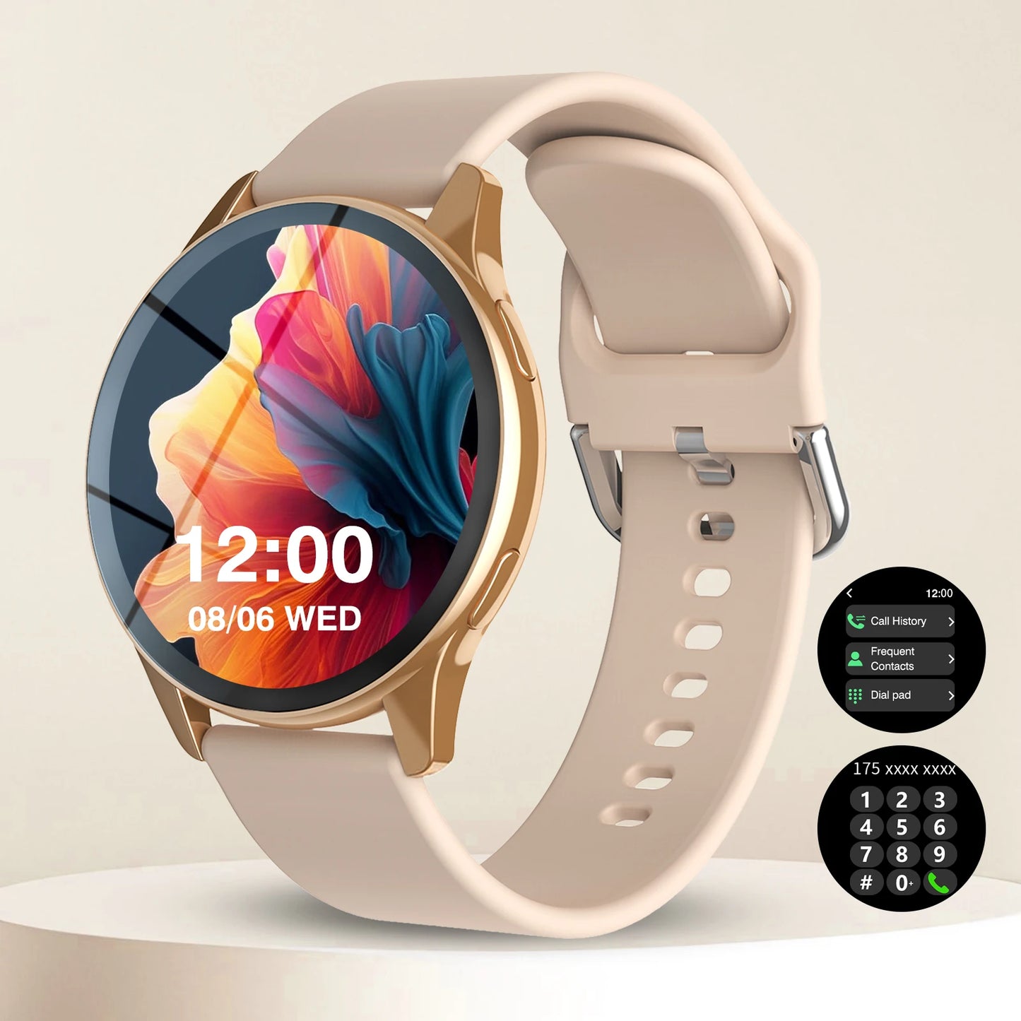 Active Smart Fit Sport Watch — Phone Call, Music Control & Interchangeable Band